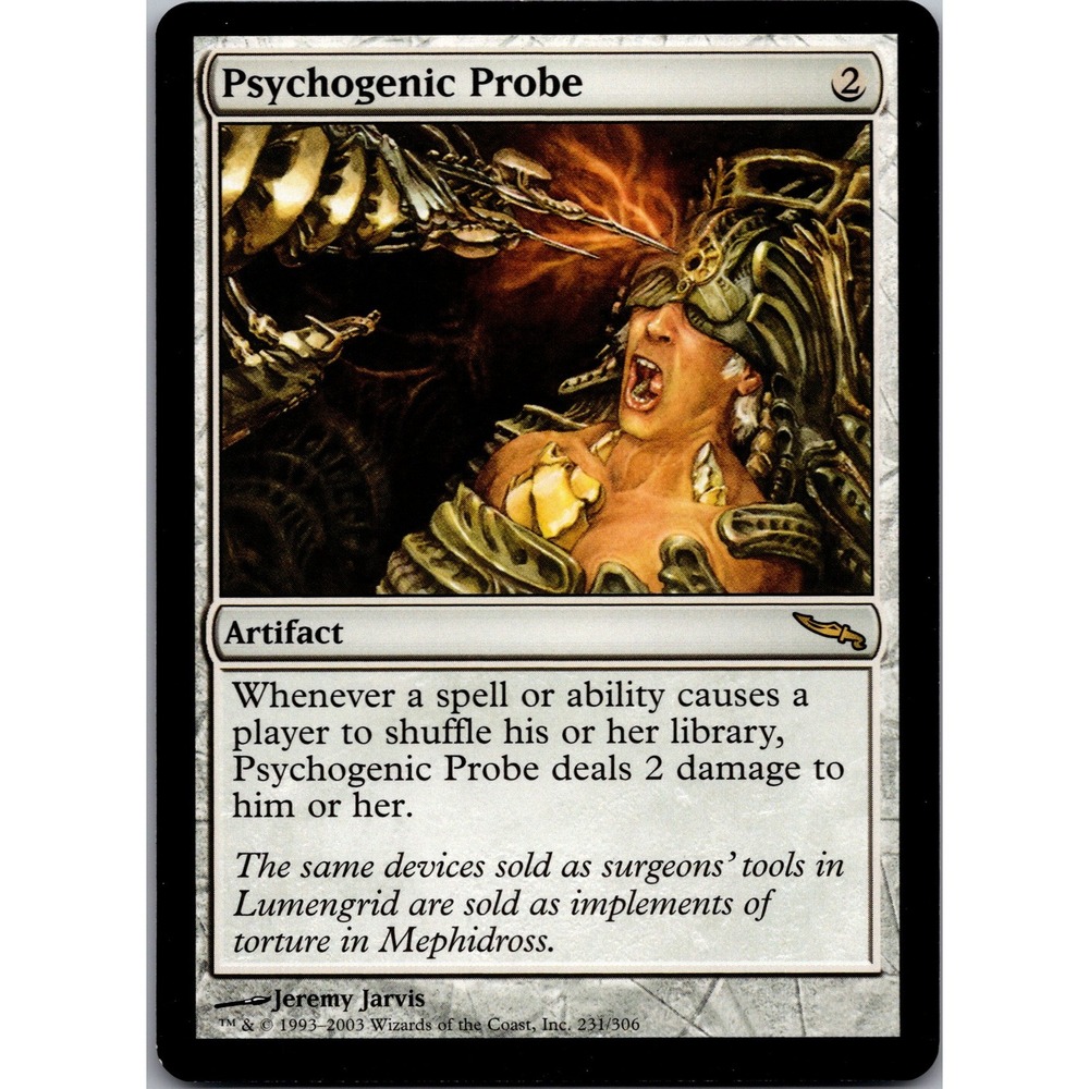 Magic The Gathering Psychogenic Probe Mirrodin 231 Rare MTG Artifact LP